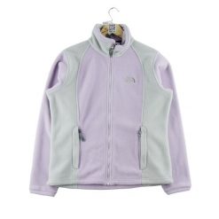 Second life - Kurtka polarowa TNF Pink dla kobiet - Jak nowy. Czerwone kurtki damskie The North Face, bez wzorów, z polaru, bez kaptura. Za 152.24 zł.