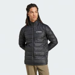 Kurtka Terrex Multi Light Down. Czarne kurtki damskie Adidas, l, bez wzorów, z materiału, bez kaptura. W wyprzedaży za 389.40 zł.