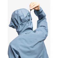 Kurtka przeciwdeszczowa damska Fjallraven Vardag Hydratic Anorak. Niebieskie kurtki damskie Fjällräven, bez wzorów, bez kaptura. Za 1,149.00 zł.