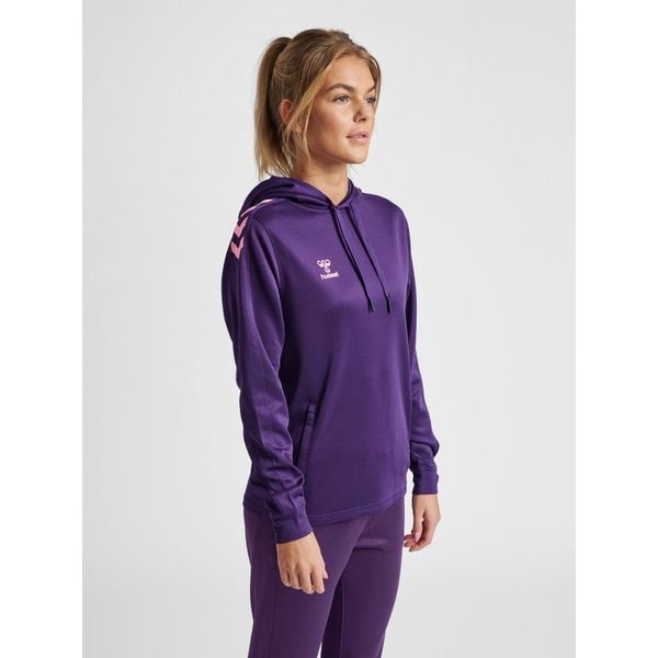 Bluza do piłki ręcznej damska Hummel Core XK z kapturem. Fioletowe bluzy damskie Hummel, m, bez wzorów, z kapturem. Za 220.00 zł.