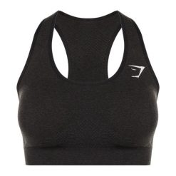 Biustonosz fitness Gymshark Vital Seamless Sports. Czarne obuwie sportowe damskie GYMSHARK, bez wzorów, na fitness i siłownię. Za 84.99 zł.