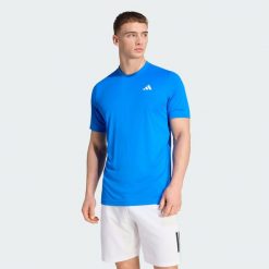 Koszulka Club Tennis Climacool. Niebieskie koszulki sportowe męskie Adidas, bez wzorów, bez kołnierzyka, bez ramiączek, tenisowe, climacool (adidas). Za 149.00 zł.