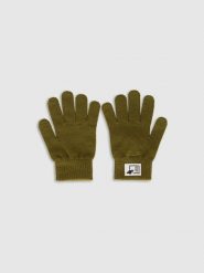 4F Rękawiczki dzianinowe z wiskozą dziecięce - khaki L/XL. Brązowe rękawiczki dziecięce 4f, bez wzorów, z dzianiny. Za 39.99 zł.