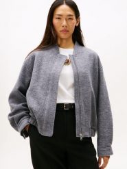 Tommy Hilfiger Wełniana bluza Kobiety szary, 40. Szare bluzy damskie Tommy Hilfiger, na jesień, bez wzorów, z wełny, bez kaptura. Za 1,099.95 zł.