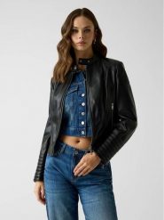 Guess Kurtka przejściowa 182723 Czarny Classic Fit. Czarne kurtki damskie Guess, l, z aplikacjami, bez kaptura. Za 694.99 zł.