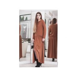 Sukienka Maxi ruda. Brązowe sukienki damskie 3 for u, melanż. Za 210.00 zł.