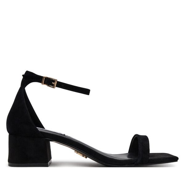 Sandały Steve Madden. Czarne sandały damskie Steve Madden, bez wzorów, bez obcasa, na słupku, bez zapięcia. Za 359.99 zł.