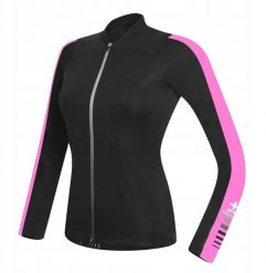 Damska koszulka rowerowa zeroRH+ Spirit LS FZ BLACK-DEEP PINK - XL. Czarne kurtki damskie xl, bez wzorów, bez kaptura. Za 179.94 zł.