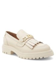 Eva Minge Loafersy ANGE-1018 Beżowy. Brązowe mokasyny damskie Eva Minge, ze skóry. Za 219.99 zł.