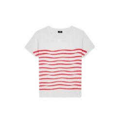 T-shirt damski TBS Oxana. Czerwone t-shirty damskie TBS, uniwersalny, bez wzorów, z bawełny, klasyczne, bez kołnierzyka. Za 142.50 zł.