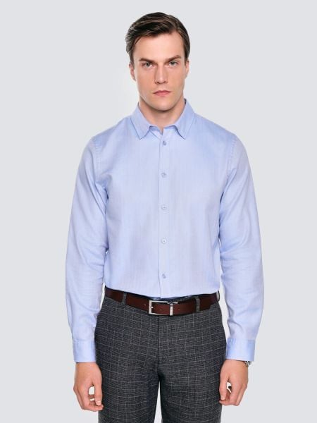 Koszula męska bawełniana błękitna Guberno 400. Niebieskie koszule męskie Big Star, l, bez wzorów, z bawełny, biznesowe, bez kołnierzyka, bez ramiączek. Za 229.99 zł.