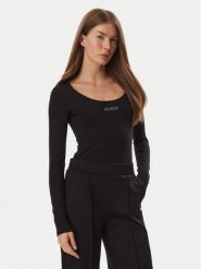 Guess Body V6BP12 K6916 Czarny Slim Fit. Czarne bluzki damskie Guess, xl, z aplikacjami, z bawełny, bez kołnierzyka, bez ramiączek. Za 214.99 zł.