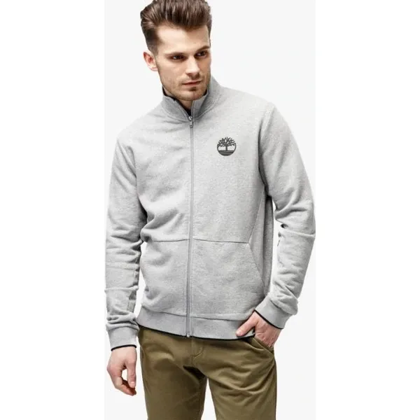 Timberland Bluza Westfield River Zip Thru Tipped Funnel Neck , szary, rozmiar L. Szare bluzy męskie Timberland, l, bez wzorów, z materiału, bez kaptura. W wyprzedaży za 259.99 zł.