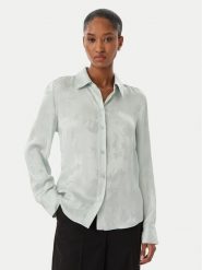 Calvin Klein Koszula LV044F107G Zielony jasny Regular Fit. Zielone bluzki damskie Calvin Klein, xs, bez wzorów, z wiskozy, bez kołnierzyka, bez ramiączek. Za 649.99 zł.