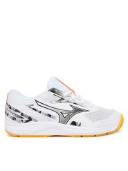 Mizuno Buty halowe Stealth Star 3 Jr. X1GC2507 Biały. Białe buty sportowe chłopięce Mizuno, bez wzorów, ze skóry, bez zapięcia. Za 239.99 zł.