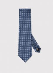 PAKO LORENTE - Krawat męski w niebieski wzór. Niebieskie krawaty i muchy Pako Lorente, do pracy, bez wzorów, z poliesteru, biznesowe. Za 99.99 zł.