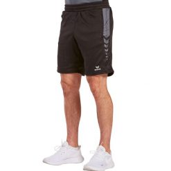 Szorty Erima Worker Six Wings. Czarne krótkie spodenki sportowe męskie Erima, xl, bez wzorów, na fitness i siłownię. Za 148.50 zł.