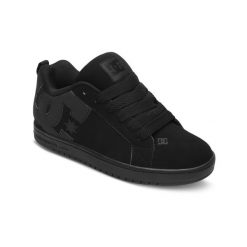 Skórzane buty dla Mężczyzn COURT GRAFFIK Czarny. Czarne trampki męskie DC Shoes, bez wzorów, z gumy, bez zapięcia. Za 369.99 zł.