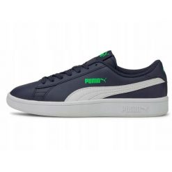 Buty na co dzień młodzieżowe PUMA SMASH V2 L JR sneakersy. Niebieskia obuwie sportowe damskie Puma, bez wzorów, trekkingowe. Za 149.00 zł.