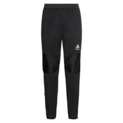 Pantalon de Sport Odlo ZEROWEIGHT WARM. Czarne spodnie sportowe męskie Odlo, na lato, bez wzorów, trekkingowe. W wyprzedaży za 395.75 zł.