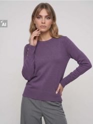 Dopasowany sweter z wiskozą - fioletowy. Fioletowe swetry damskie Sinsay, l, bez wzorów, z wiskozy, bez kołnierzyka, bez ramiączek, bez kaptura. Za 35.99 zł.