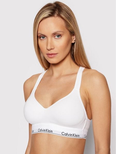 Calvin Klein Underwear Biustonosz top 000QF1654E Biały. Białe biustonosze Calvin Klein Underwear, bez wzorów, z bawełny. Za 189.99 zł.