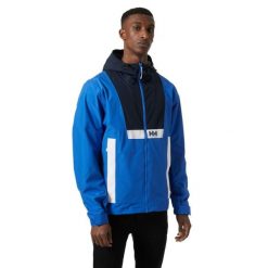 Kurtka wodoodporna z kapturem Helly Hansen Rig. Niebieskie kurtki męskie Helly Hansen, na lato, l, bez wzorów, z poliesteru. Za 700.50 zł.
