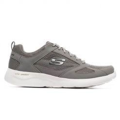 Buty do chodzenia męskie Skechers Dynamight 20FALLFO. Szare buty sportowe męskie Skechers, z materiału, bez zapięcia, trekkingowe. Za 271.00 zł.