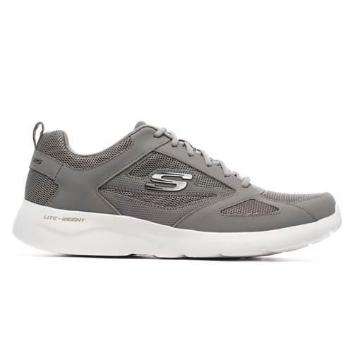 Buty do chodzenia męskie Skechers Dynamight 20FALLFO. Szare buty sportowe męskie Skechers, z materiału, bez zapięcia, trekkingowe. Za 271.00 zł.