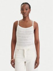 Guess Sweter W6GR11 Z0593 Biały Regular Fit. Białe swetry damskie Guess, l, z aplikacjami, z syntetyku, bez kołnierzyka, bez ramiączek, bez kaptura. Za 329.99 zł.