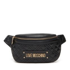 Saszetka nerka LOVE MOSCHINO. Czarne torebki do ręki damskie Love Moschino, bez wzorów, bez dodatków. Za 479.99 zł.