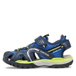 Sandały Geox. Brązowe sandały chłopięce Geox, bez zapięcia. Za 219.99 zł.