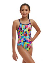 Funkita strój kąpielowy On The Grid Girls. Stroje kąpielowe dla dziewczynek FUNKITA, bez wzorów, z materiału. Za 199.00 zł.