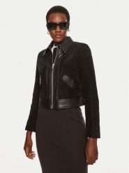 Sisley Kurtka z imitacji skóry 262TLN04J Czarny Regular Fit. Czarne kurtki damskie Sisley, bez wzorów, ze skóry, bez kaptura. Za 479.99 zł.