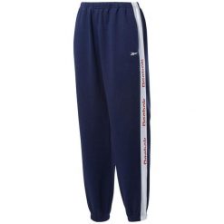 Spodnie damskie Reebok Te Linear Logo. Niebieskie spodnie materiałowe damskie Reebok, l, bez wzorów, z bawełny. Za 205.37 zł.