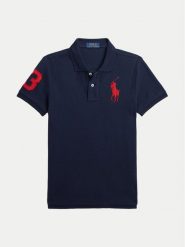 Polo Ralph Lauren Polo 323708861113 Granatowy Regular Fit. Niebieskie t-shirty dla chłopców Polo Ralph Lauren, bez wzorów, z bawełny, bez ramiączek. Za 259.99 zł.