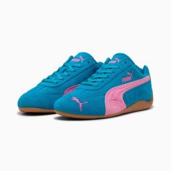 Puma Buty Speedcat Og 39884643. Niebieskie obuwie sportowe damskie Puma, bez wzorów, ze skóry, trekkingowe. Za 352.99 zł.