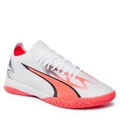 Buty do piłki nożnej Puma. Białe buty sportowe męskie Puma, bez zapięcia, do piłki nożnej. Za 619.99 zł.