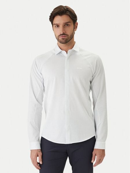 BOSS Koszula Excurse L 50554481 Błękitny Regular Fit. Niebieskie koszule męskie Boss, l, bez wzorów, z bawełny, bez kołnierzyka, bez ramiączek. Za 480.99 zł.