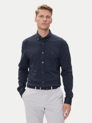 Tommy Hilfiger Koszula Performance MW0MW39418 Granatowy Slim Fit. Niebieskie koszule męskie Tommy Hilfiger, m, bez wzorów, z bawełny, bez kołnierzyka, bez ramiączek. Za 299.99 zł.