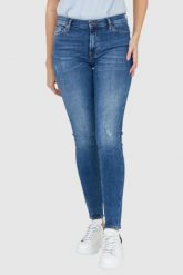 7 FOR ALL MANKIND Jeansy z przetarciami HW SKINNY SLIM ILLUSION Outline. Niebieskie jeansy damskie 7 for all mankind. W wyprzedaży za 549.99 zł.