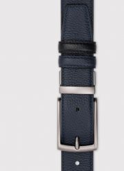 PAKO LORENTE – Dwustronny skórzany pasek męski. Czarne paski damskie Pako Lorente, bez wzorów, ze skóry. Za 199.99 zł.