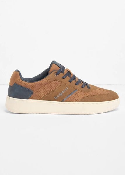 Sneakersy Bugatti. Brązowe buty sportowe męskie bonprix, bez zapięcia. Za 104.99 zł.