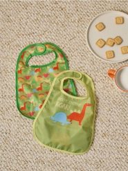 Śliniaki z motywem dinozaura 2 pack - wielobarwny. Śliniaki dla dzieci Sinsay, bez wzorów. Za 12.99 zł.