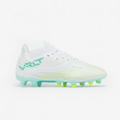 Buty piłkarskie damskie Kipsta Viralto III-W FG. Białe obuwie sportowe damskie KIPSTA, bez wzorów, z dzianiny, do piłki nożnej. Za 219.99 zł.