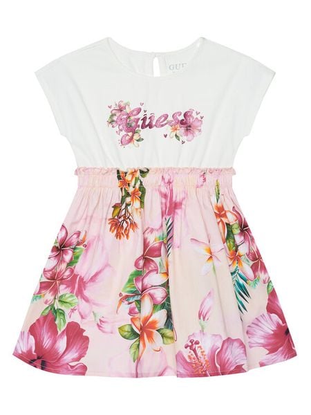 Guess Sukienka codzienna K6GK05 K6YW0 Różowy Regular Fit. Czerwone sukienki dla dziewczynek Guess, z aplikacjami, z bawełny, bez ramiączek. Za 165.99 zł.