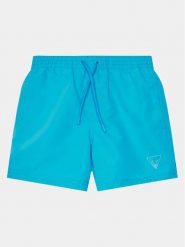 Guess Szorty sportowe L4GZ06 WG282 Niebieski Regular Fit. Niebieskie szorty dla chłopców Guess, z aplikacjami, z syntetyku, sportowe. Za 219.99 zł.