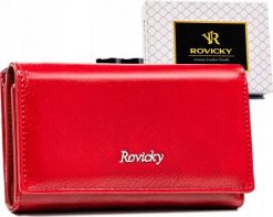 Rovicky Średni portfel damski na zatrzask i bigiel. Portfele damskie ROVICKY, bez wzorów. Za 110.88 zł.