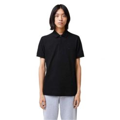 Męska koszulka polo Lacoste. Czarne koszulki polo męskie Lacoste, m, bez wzorów, z bawełny, eleganckie, bez ramiączek. Za 712.99 zł.