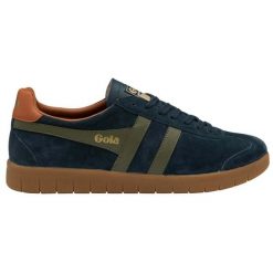 Zamszowe buty sportowe Gola Hurricane. Niebieskie buty sportowe męskie Gola, z zamszu, bez zapięcia. Za 425.50 zł.